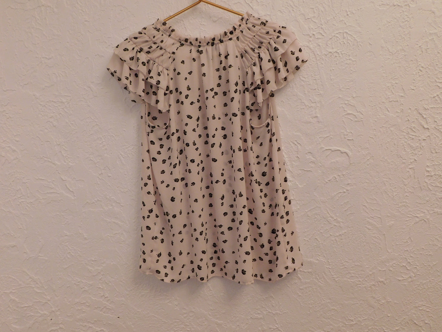 Leopard Ruffled Top - XS