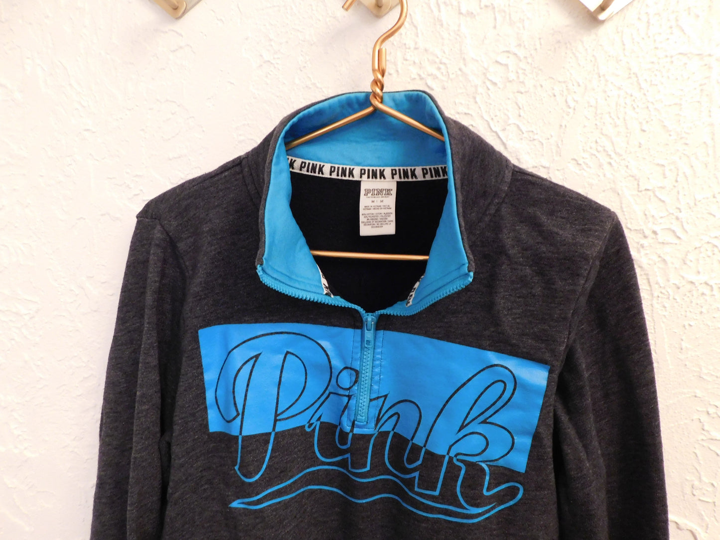 PINK Half Zip Sweatshirt - M