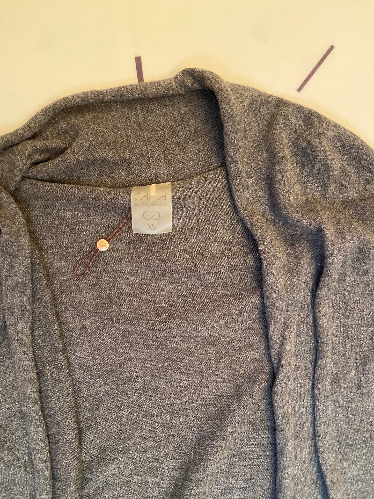 Long Sleeve Slit Back Cardigan - XS