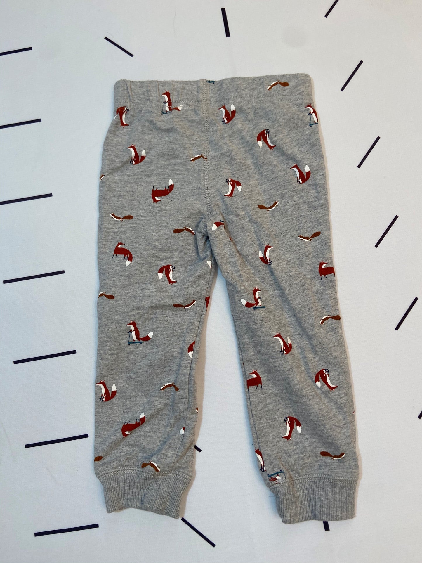 Gray Pull-On Fox Joggers - 3T