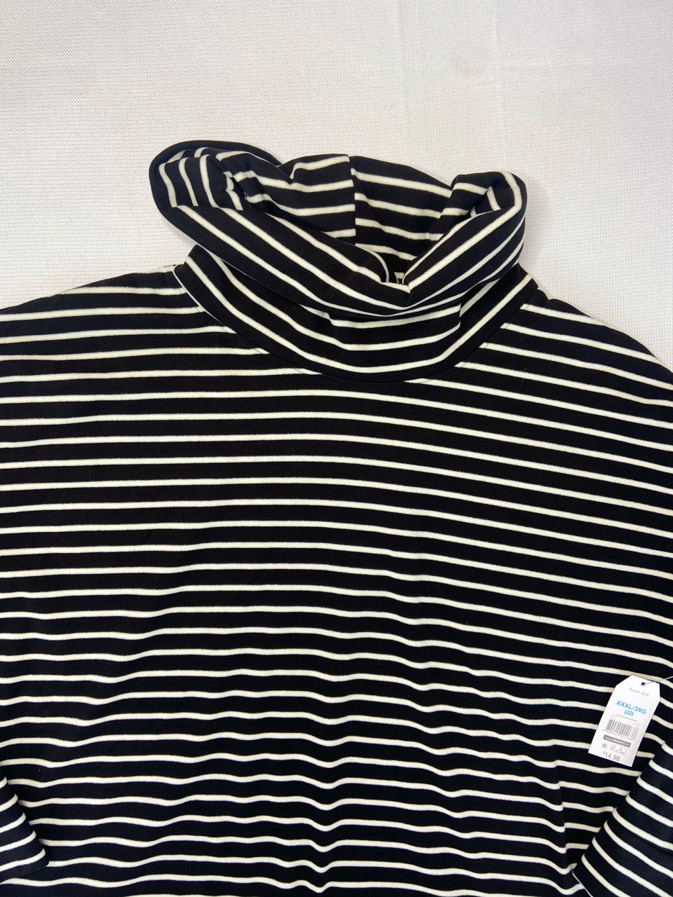 Striped Cowel Neck Fleece- NWT - XXXL (22)