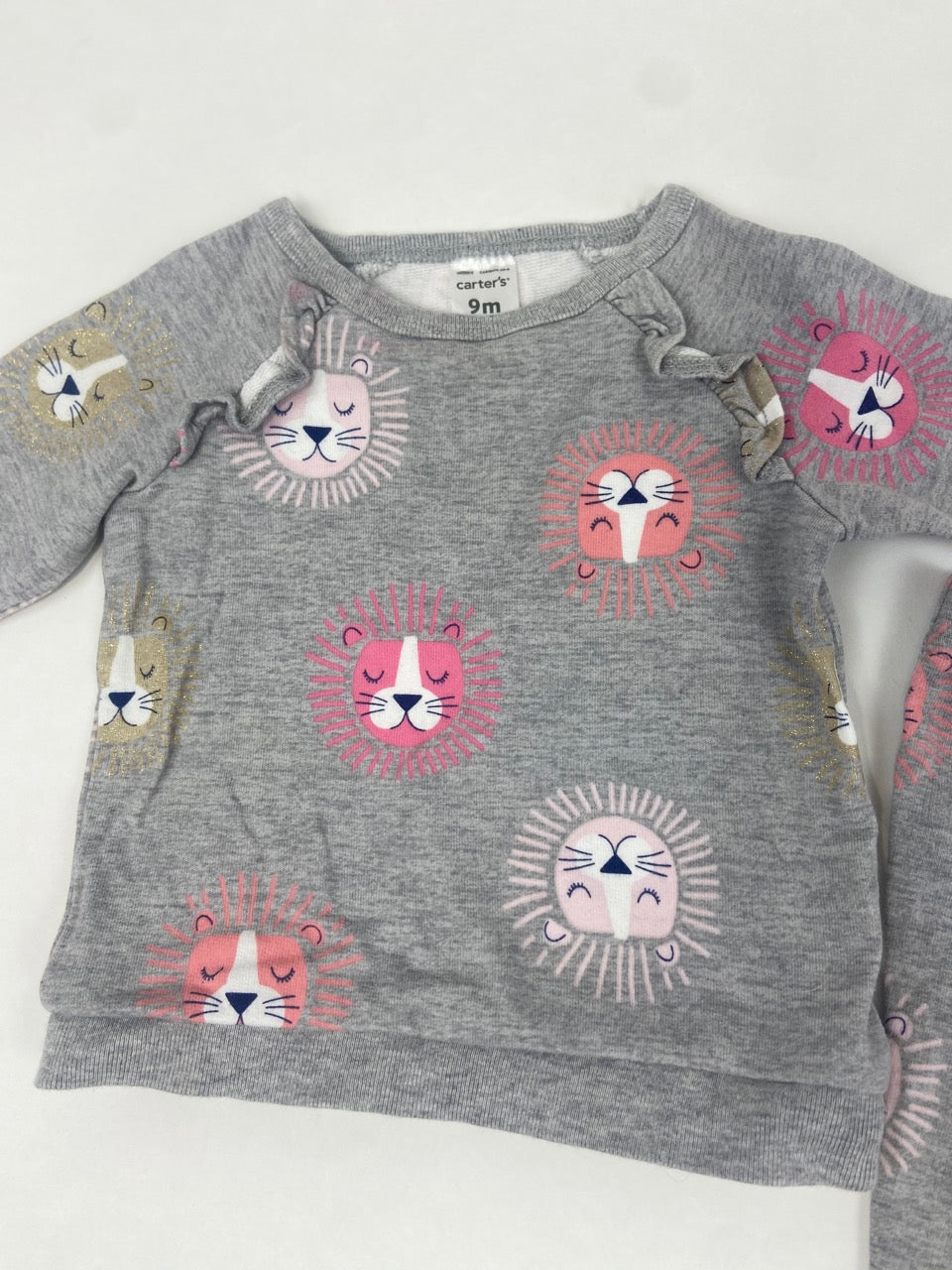 Little Gold Lion Jogger Outfit- 9 Months