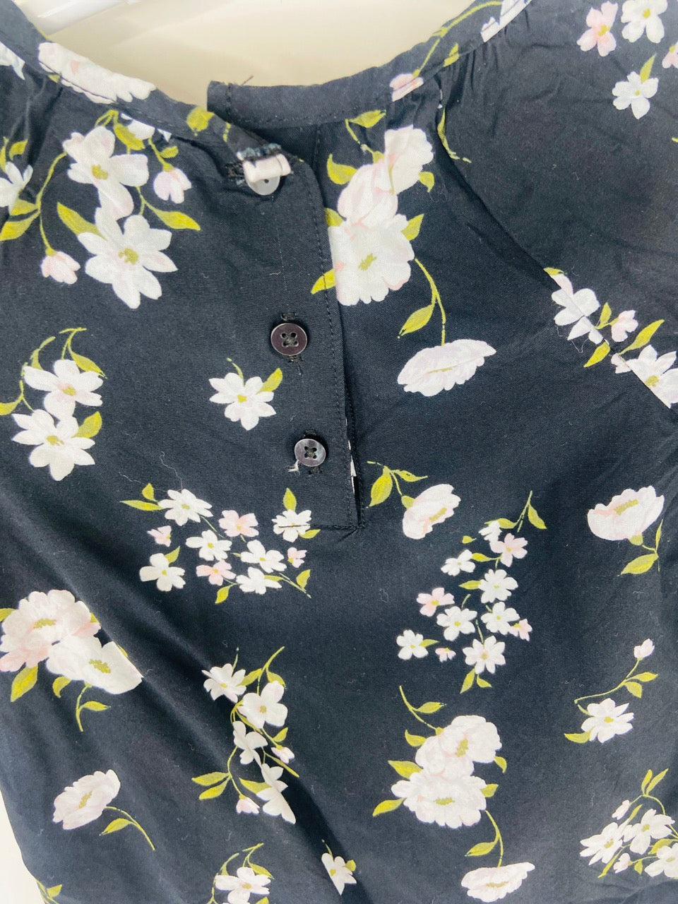 Black Floral Shirt- 9 Months
