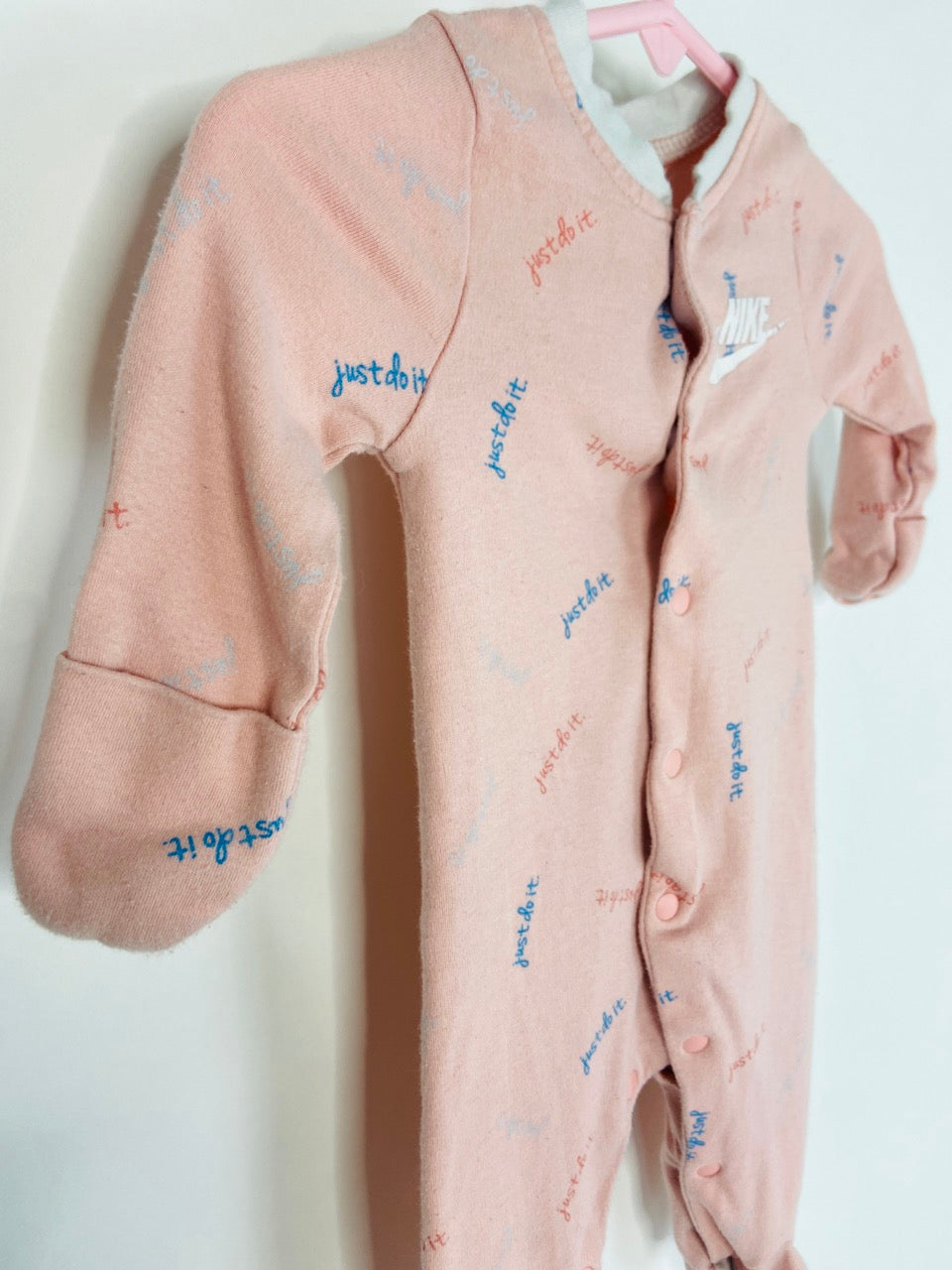 Pastel Pink Nike Sleeper- 3 Months