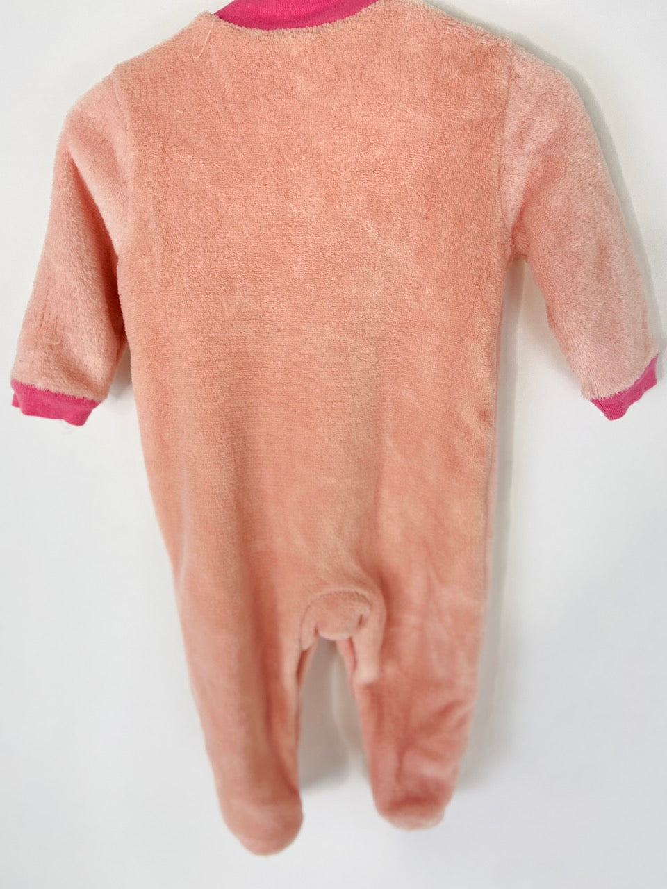 Plush Pink Floral Kitten Sleeper- 3/6 Months