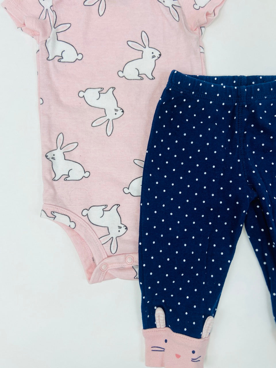 Bunnies Everywhere Two Piece Outfit- 6 Months