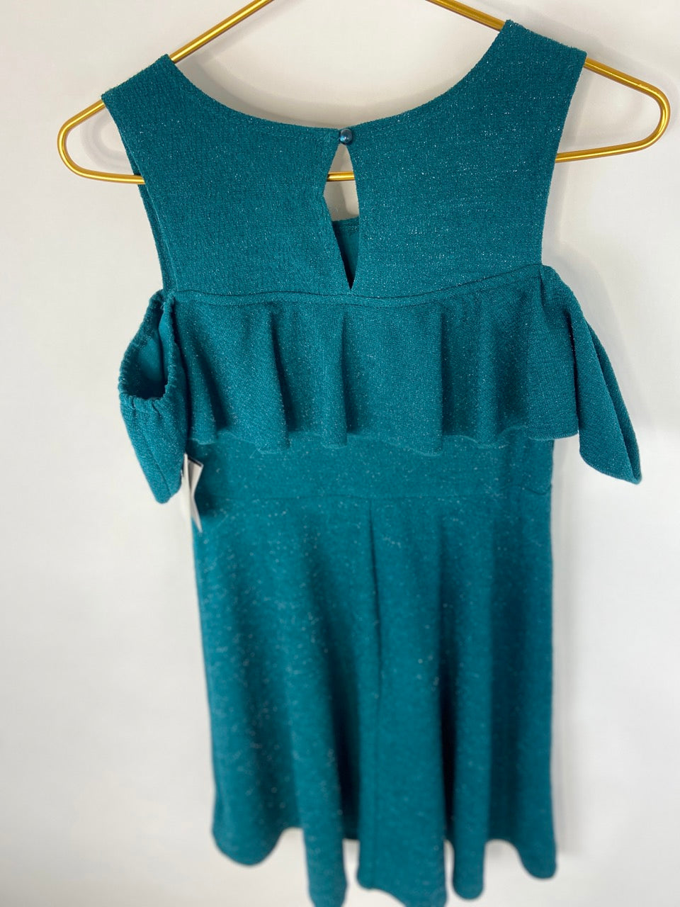 NWT Emerald Peek-a-boo Shoulder Dress- Youth XL (16)