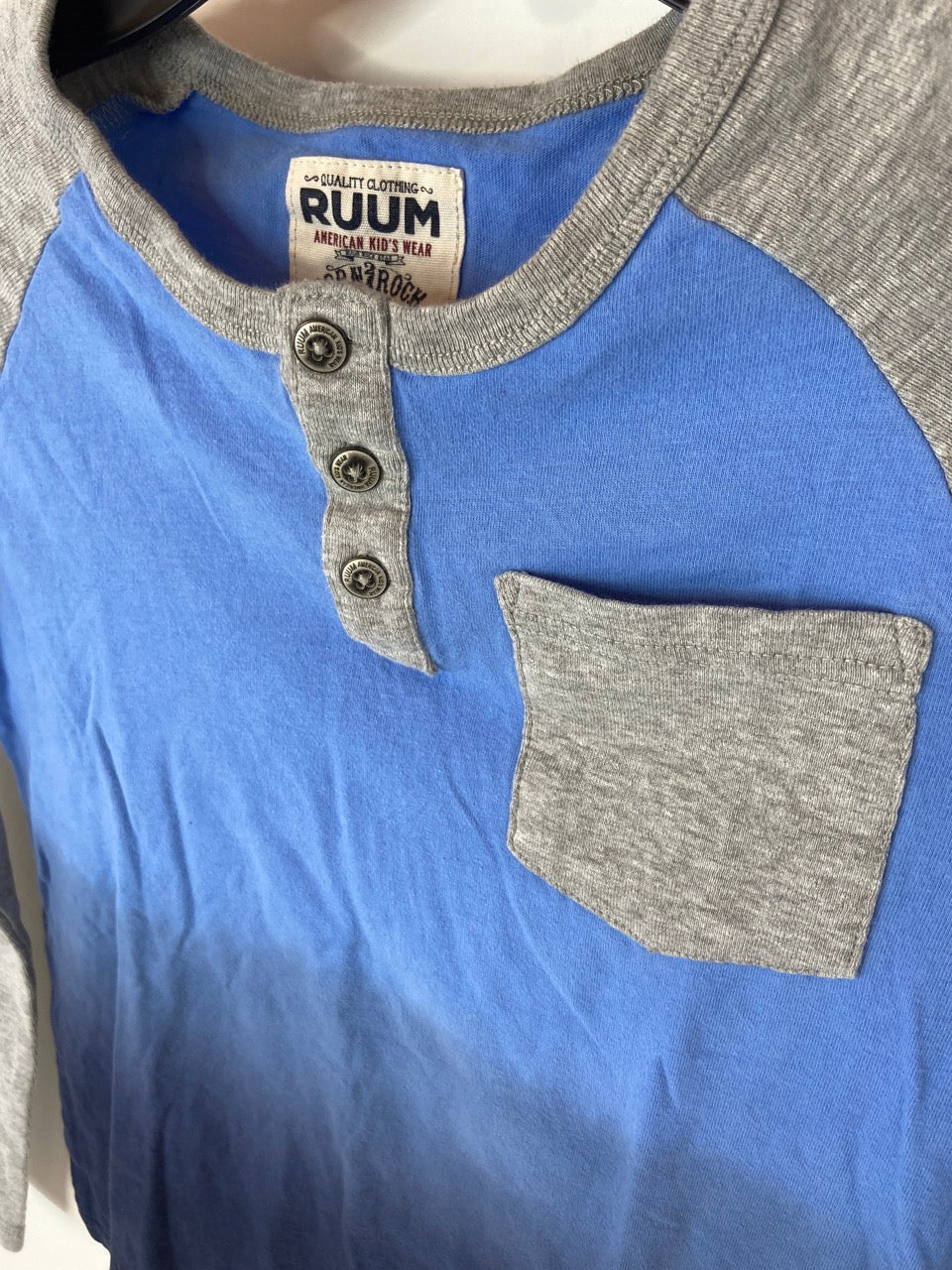 Ombre Blue Basic Long Sleeve- Youth M (10)