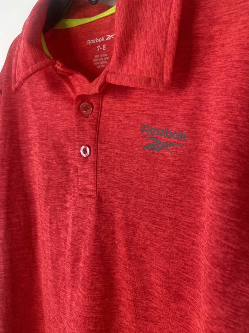 Reebok neon Collard Shirt- Youth S (7/8)