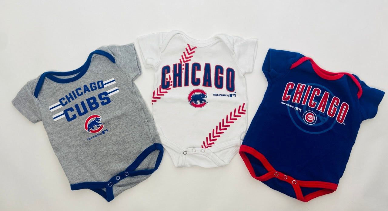 Chicago Cubs Onesie Set of Three - 0/3 Months – The Adopted Closet