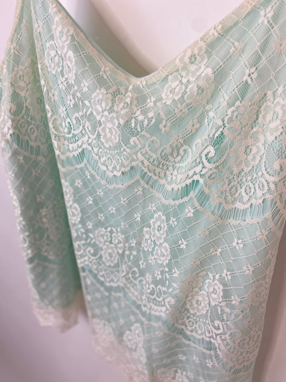 Maurices, Aqua and Lace Spaghetti Strap Tank- XL