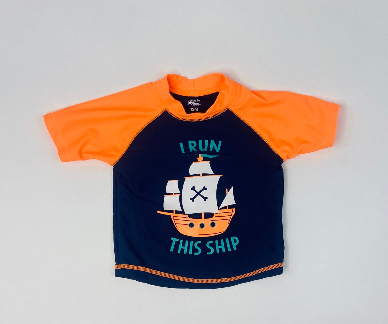 Short Sleeve Swim Shirt- 12 Month