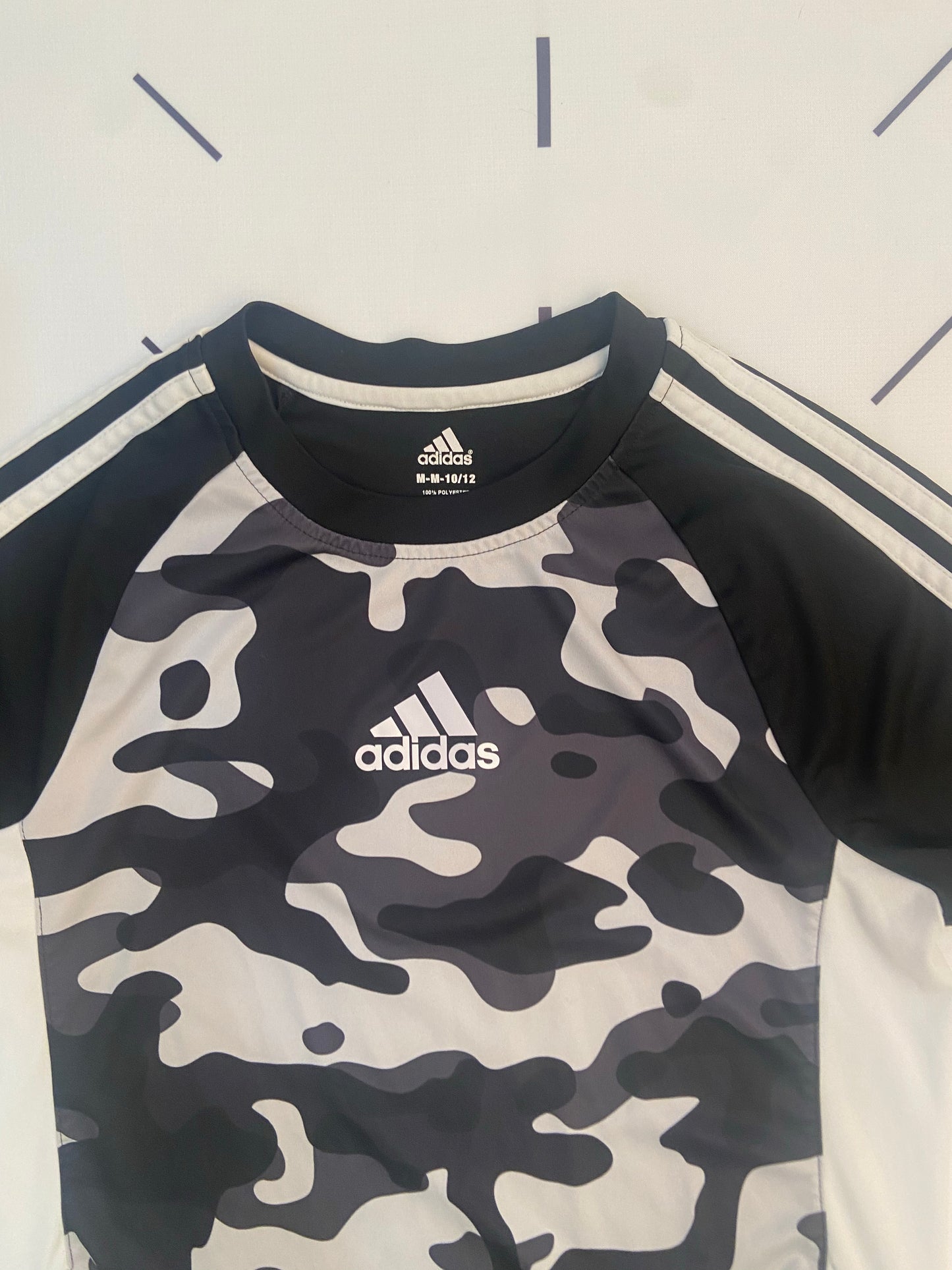 Black and Gray Camo Climalite Tee- Youth M (10-12)