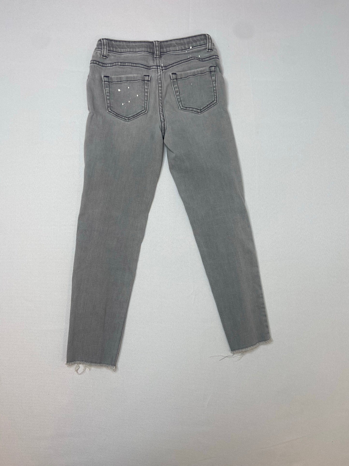 Gray Wash Distressed Jeans Super Skinny- Youth S (8)