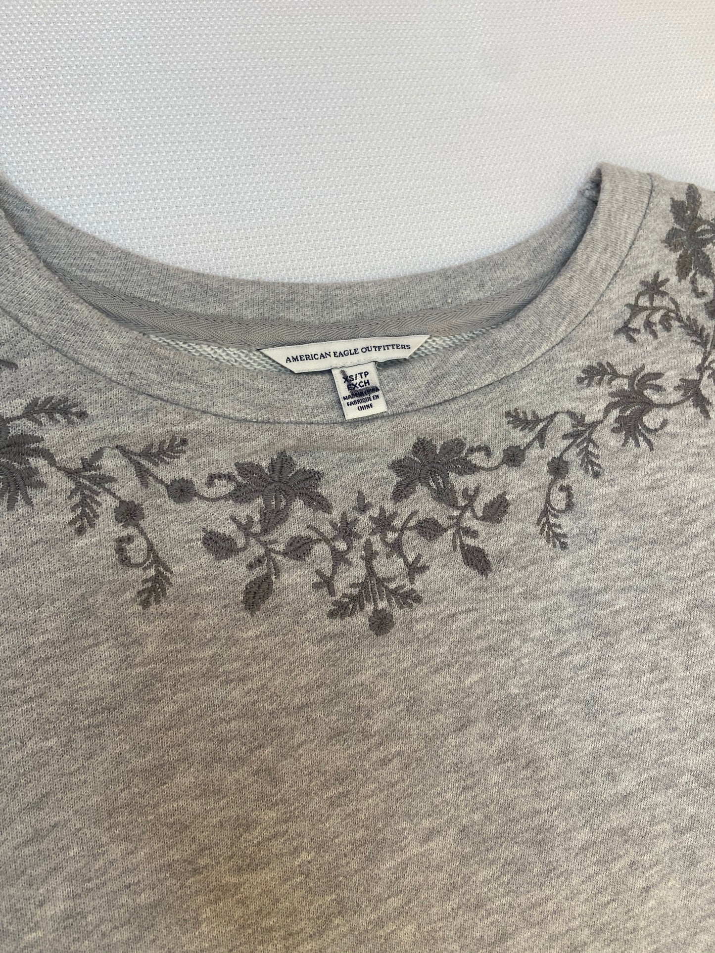 Gray Vine Crewneck Sweatshirt- XS