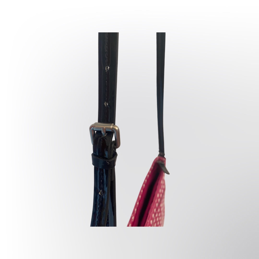 Merona Pink Polka Dot Canvas Crossbody Handbag