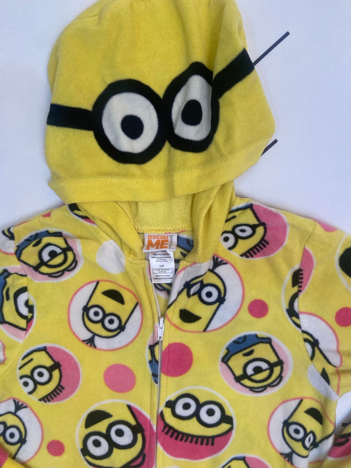 Minion Hooded Pajamas- Youth L