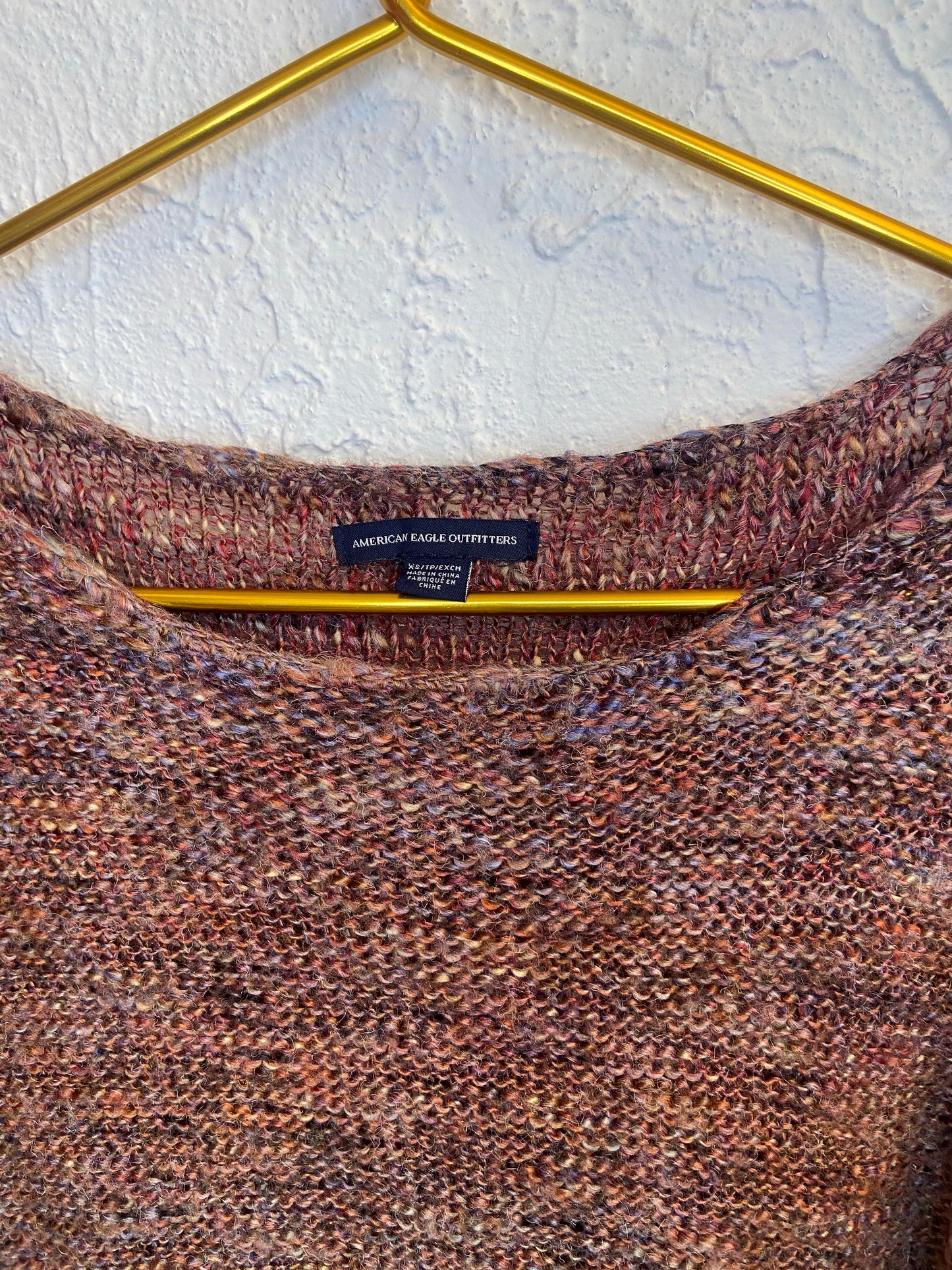 Multi-colored Tight Cuffed Sweater- XS