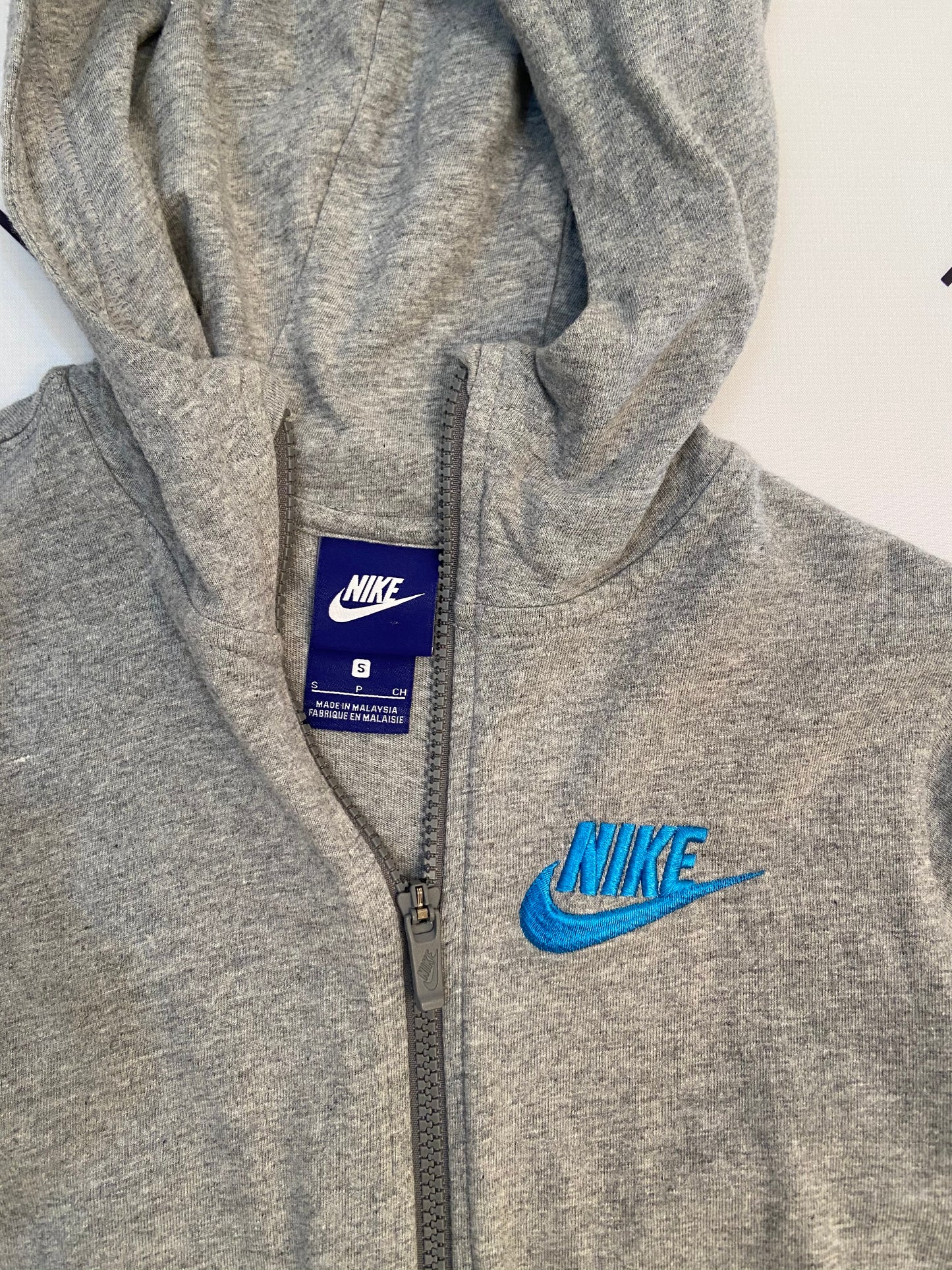 Gray and Blue Zip up- Youth S
