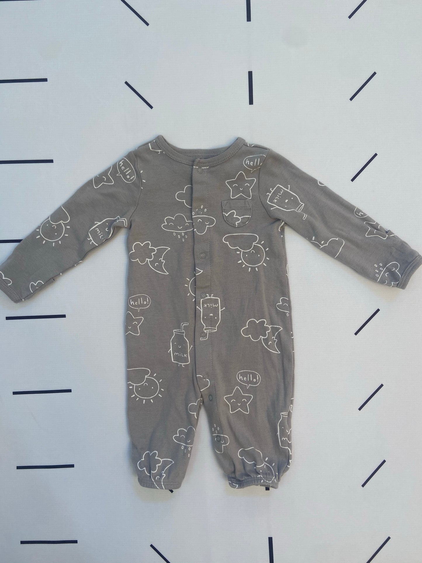 Gray hello! Outfit - 3 Months