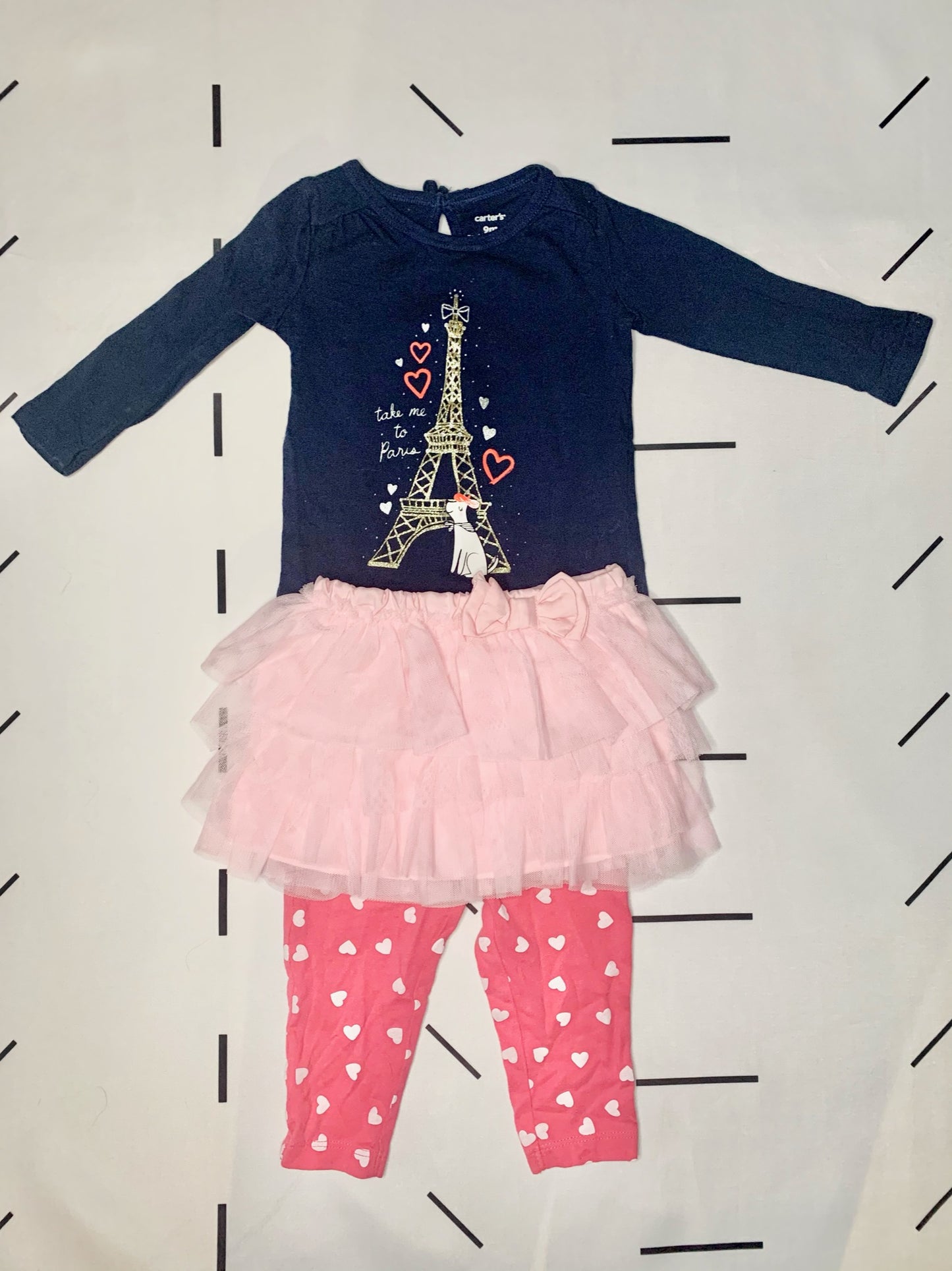 Take me to Paris three piece outfit- 9 Months