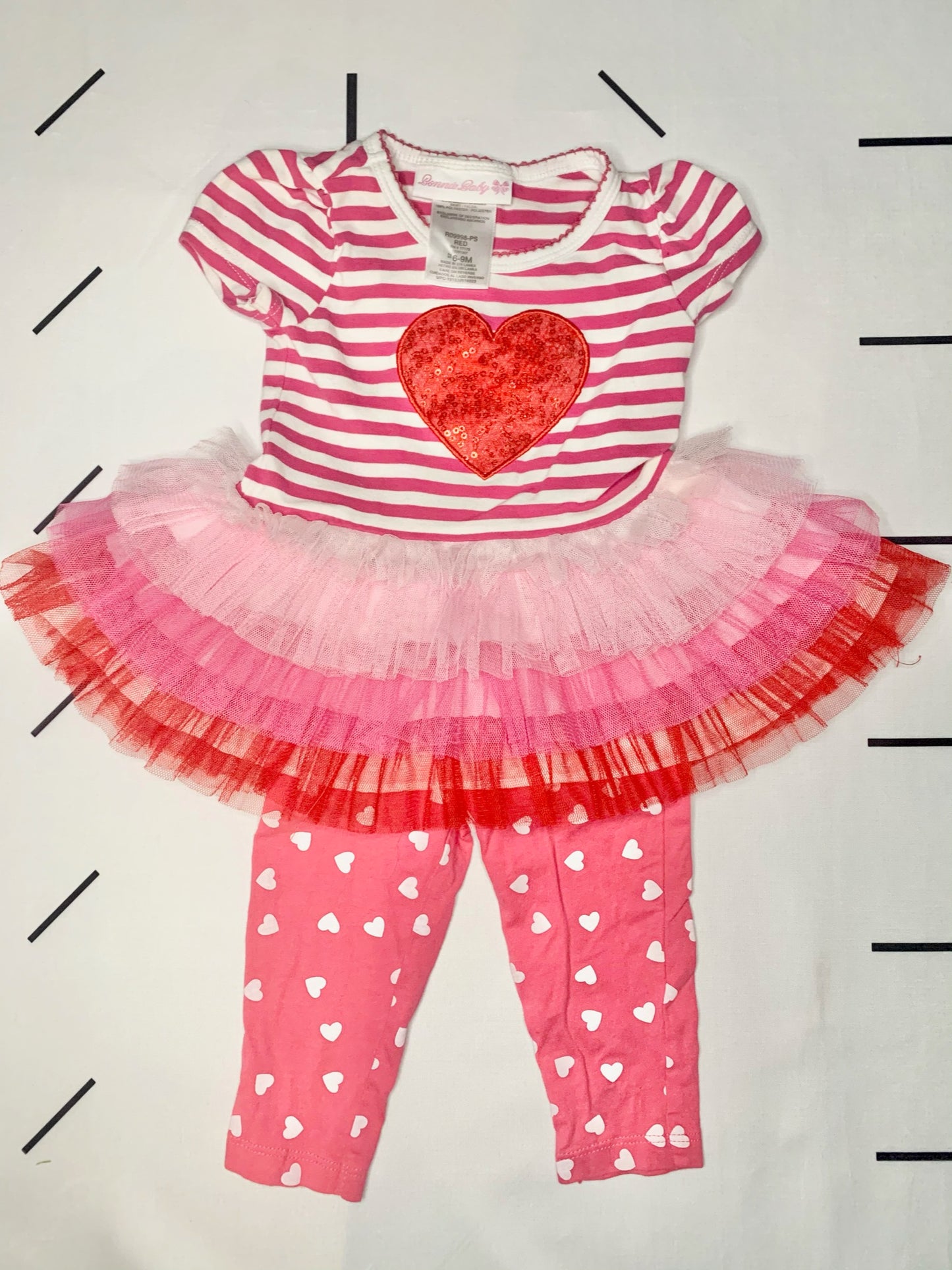 Sequence Heart Tutu Outfit - 6/9 Months