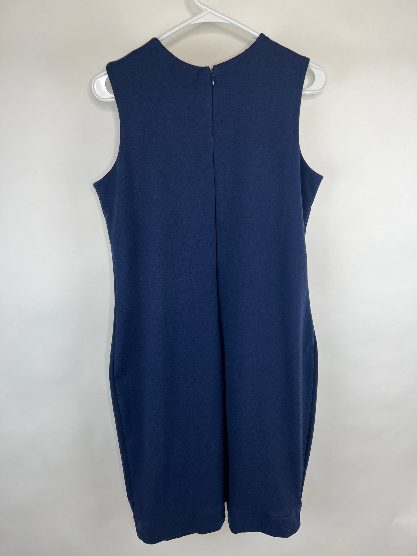 Jessica London Navy Blue Jewel Neckline Keyhole Midi Dress - L (12)