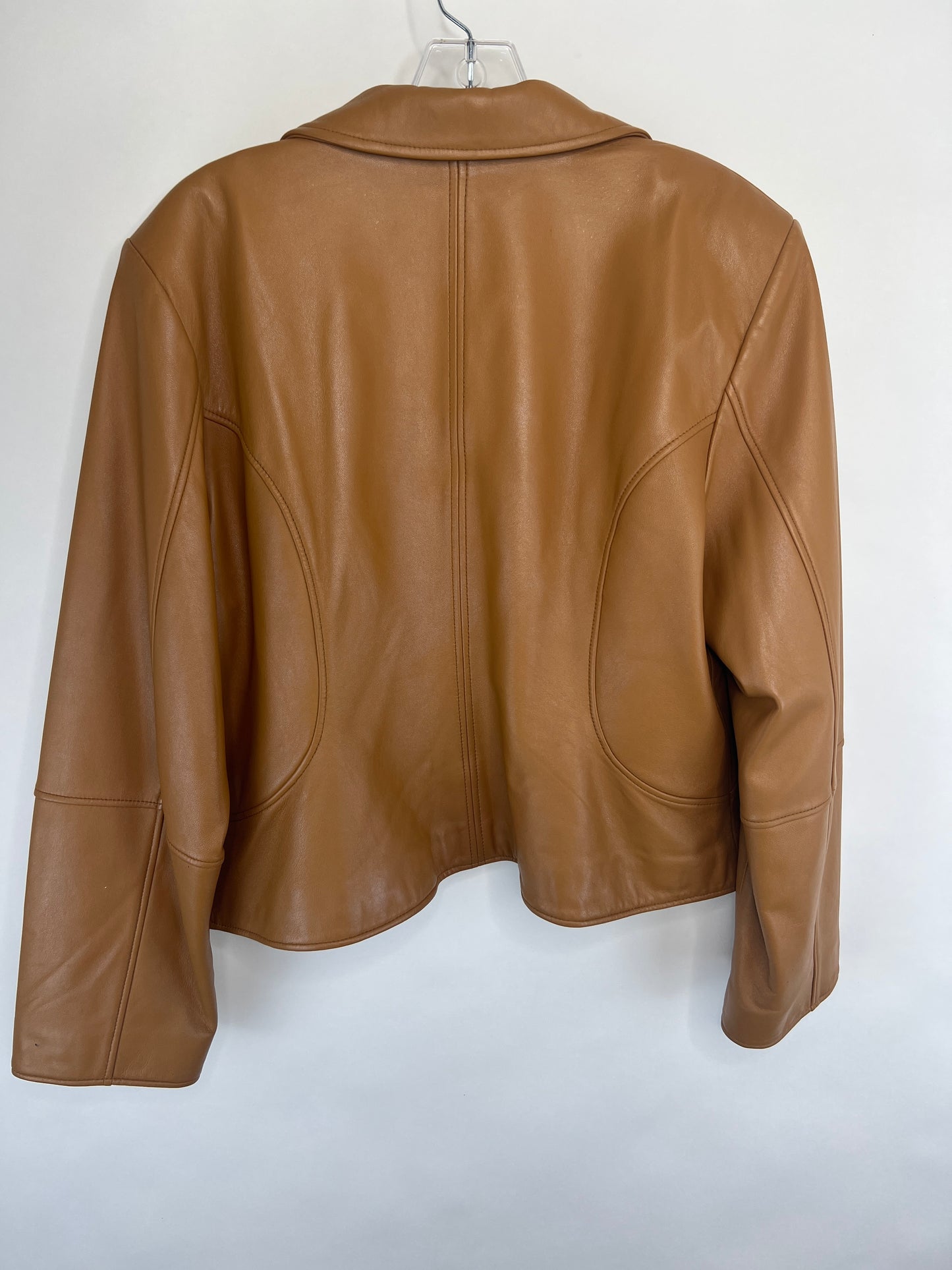 Terry Lewis Classic Luxuries Camel Genuine Leather Jacket - L