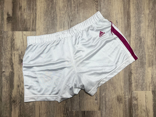 White Perforated Basketball Short - M