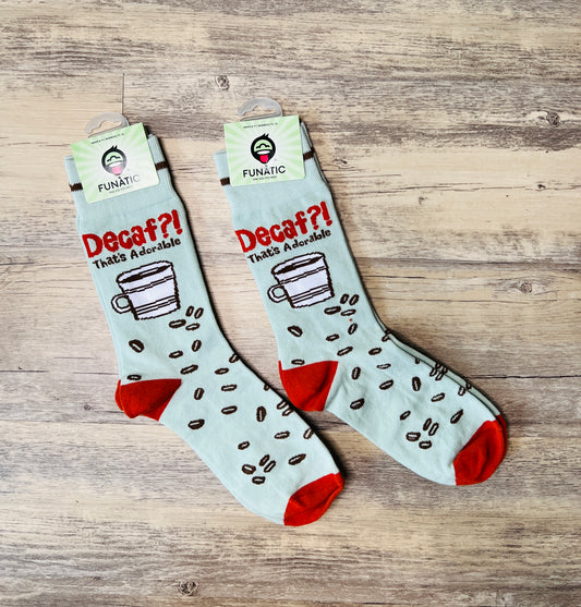 NWT "Decaf?! That's Adorable" Socks