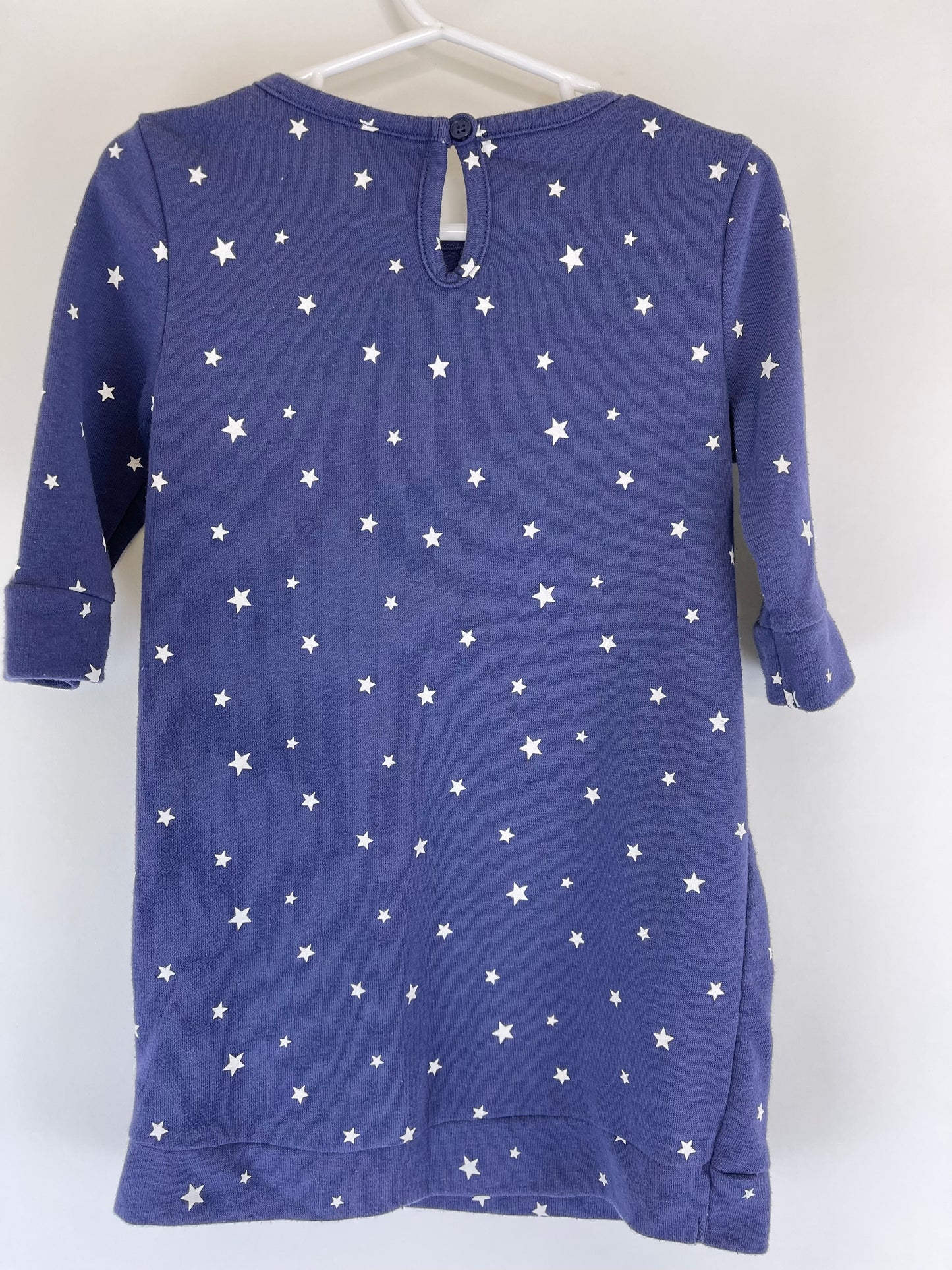 Old Navy Blue & White Stars Zippered Pockets Dress - 3T