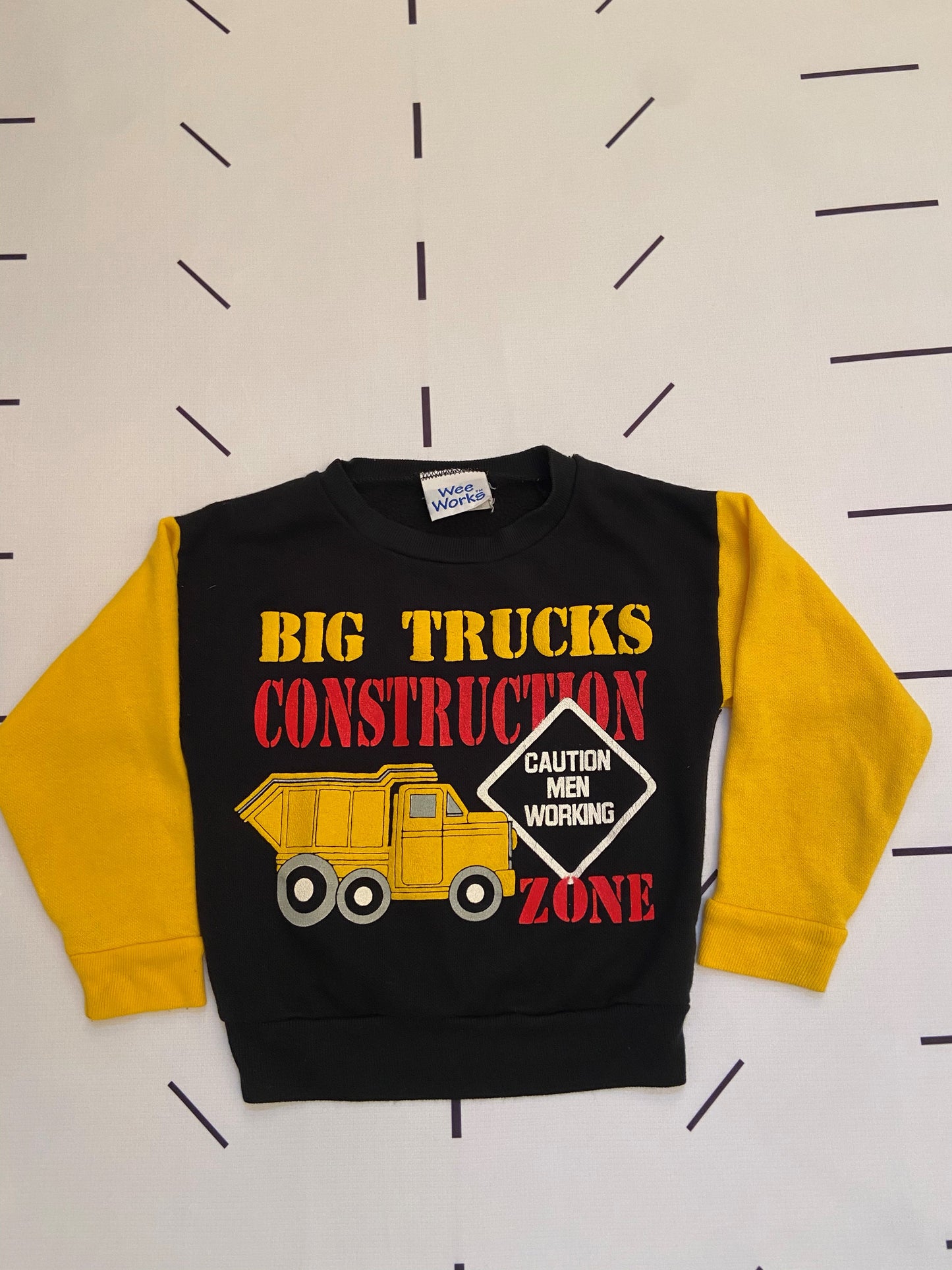 Long Sleeve Crew Neck Big Trucks Construction Sweatshirt - 4T