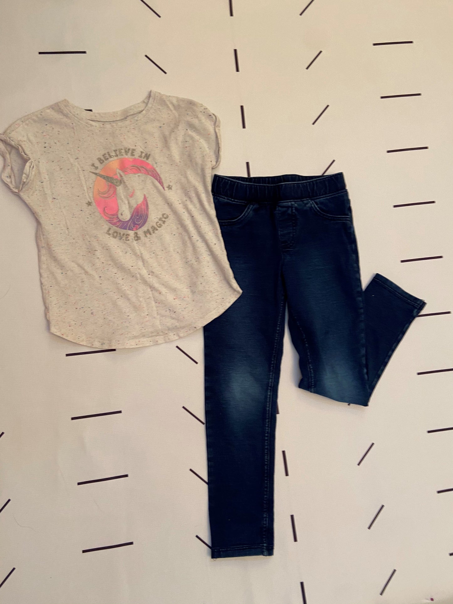I Believe In Love & Magic T-shirt & Jegging Outfit - 5T