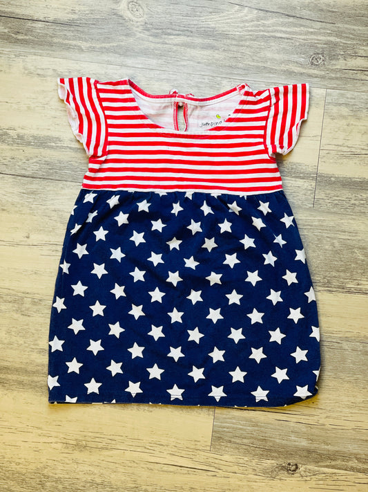 Keyhole Back Stars & Stripes Dress - 3T