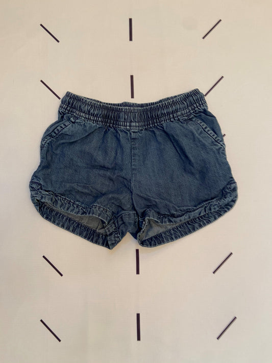 Pull-on Jean Shorts with Back Pocket - 6Y