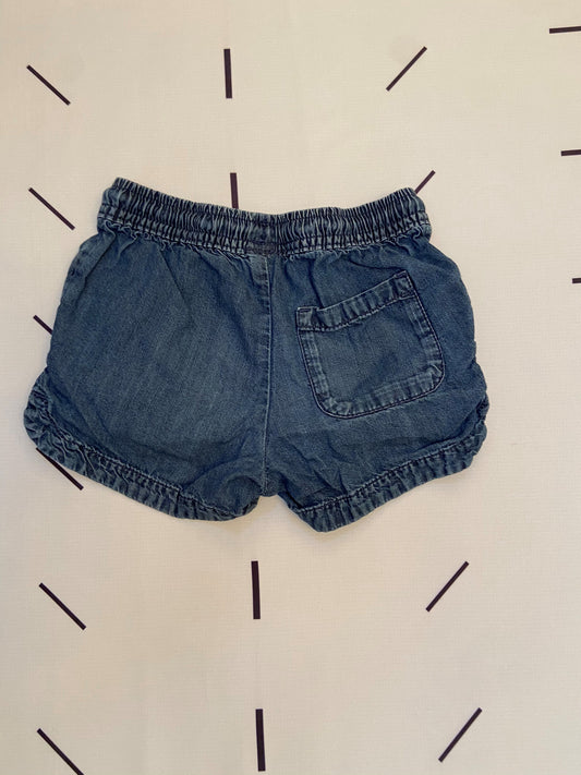 Pull-on Jean Shorts with Back Pocket - 6Y