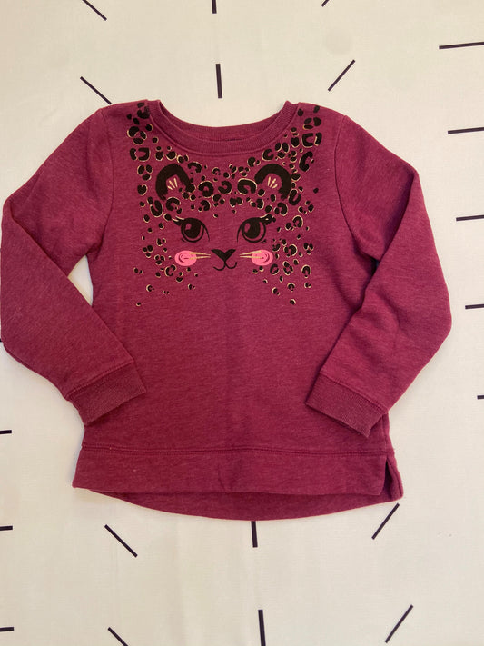 Cat Face Crewneck Sweatshirt - 5T