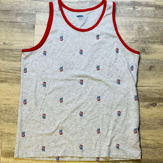 Old Navy Patriotic Peace Signs Tank - Youth L (10-12)