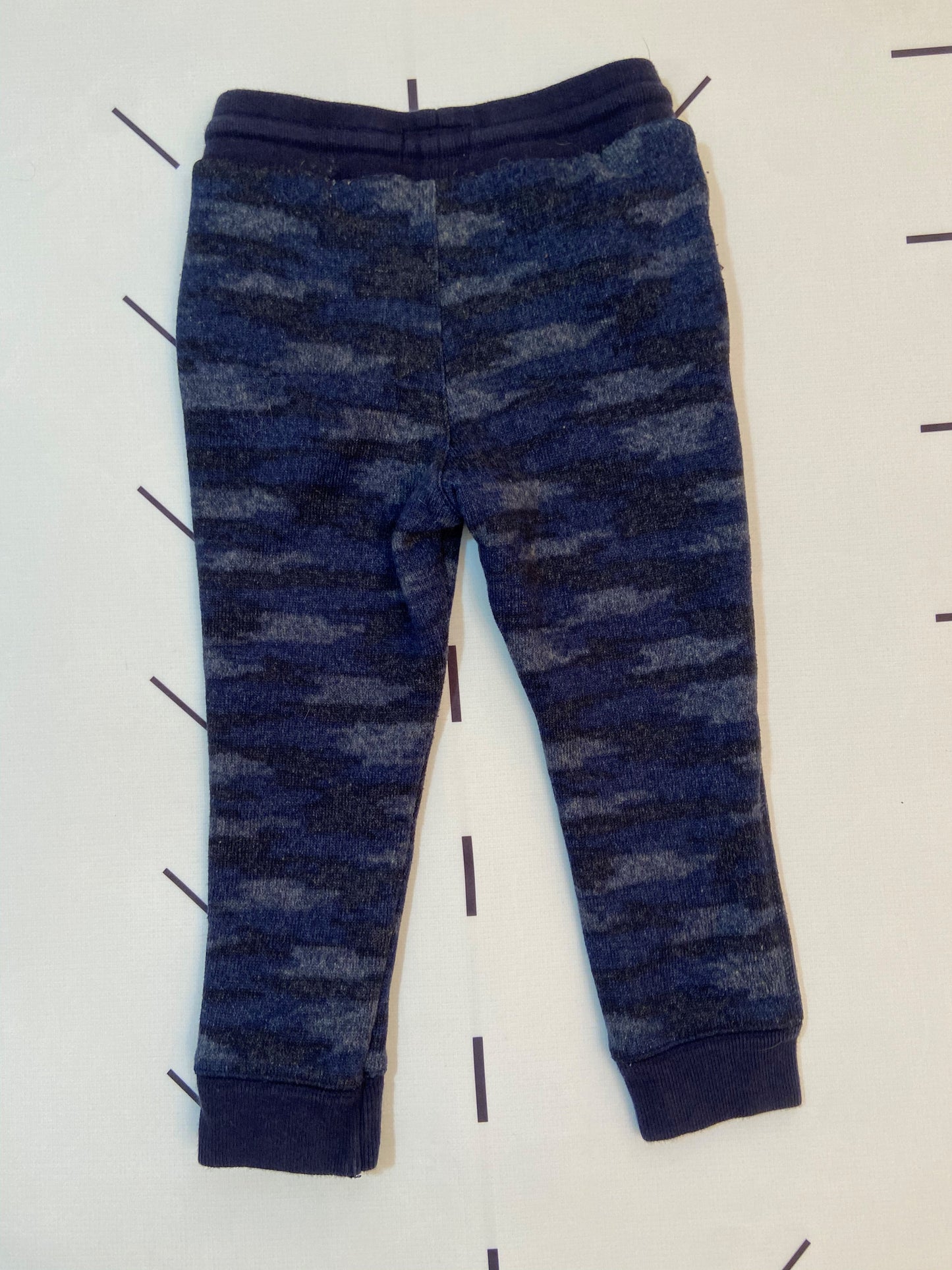 Blue Patterned Functional Drawstring Joggers - 3T
