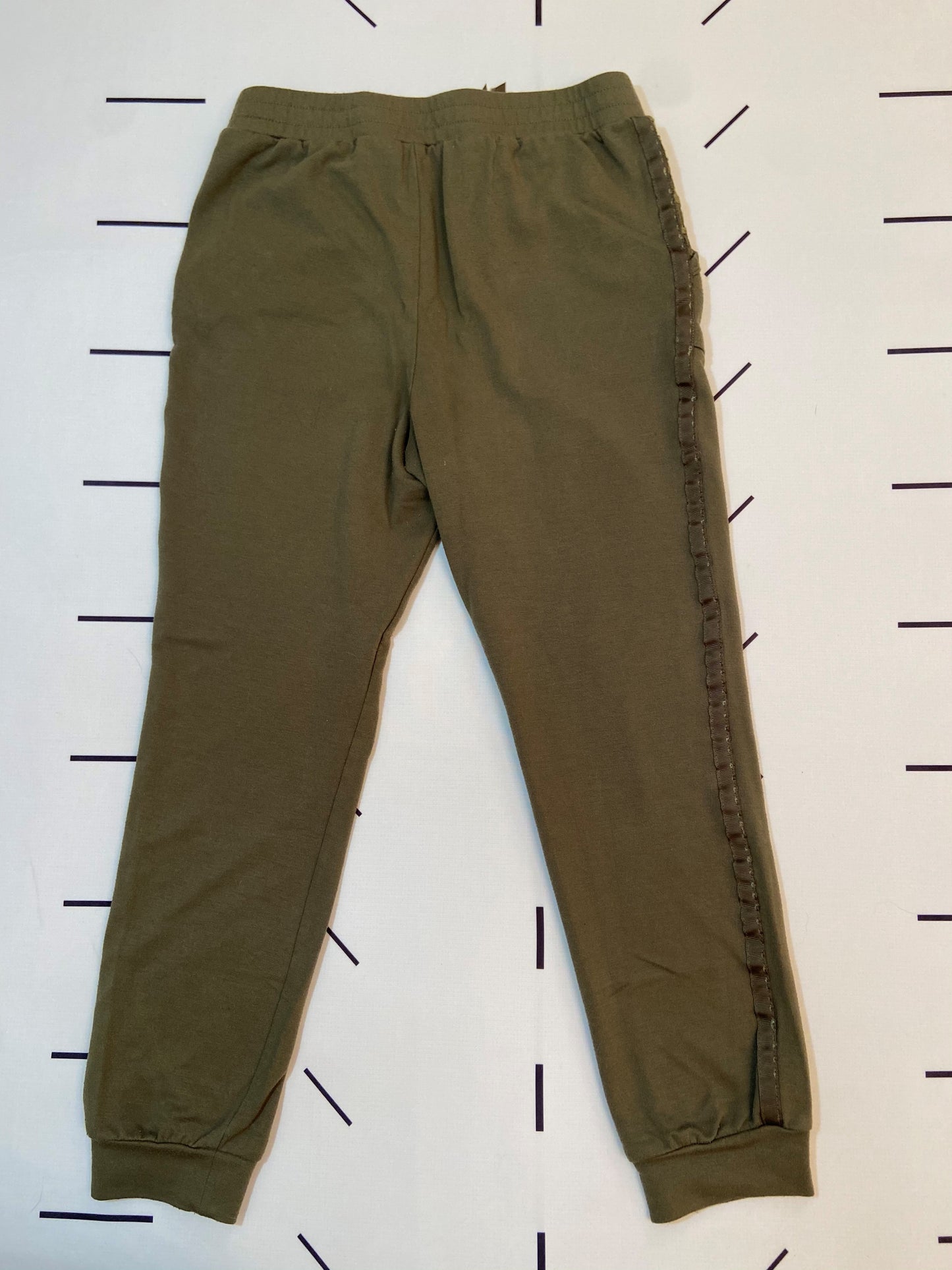 Olive Green Lace Pocket Joggers - Youth M (10/12)