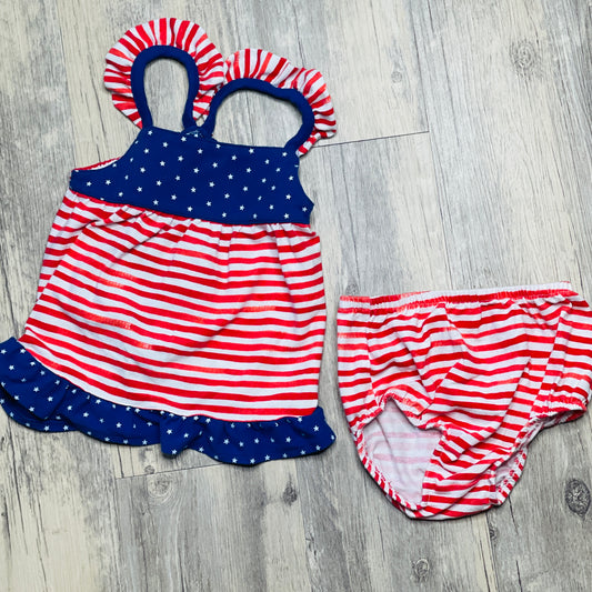Cat & Jack Patriotic Ruffle Tank and Bloomers Set - 18 Months