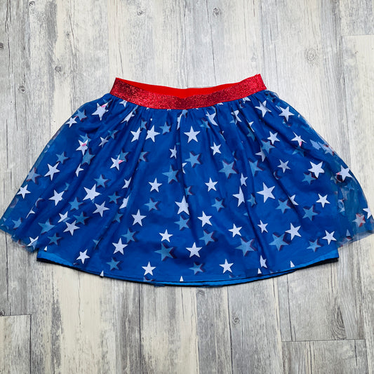 Blue with White Stars Patriotic Tutu - Youth L (10-12)