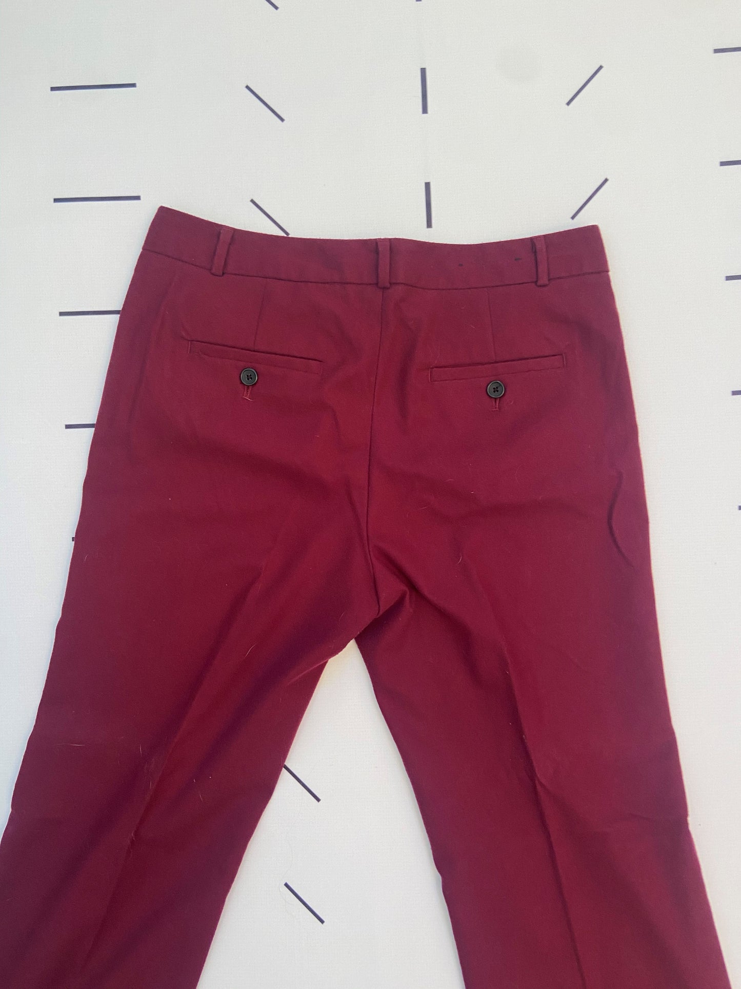 Maroon Boot Cut Dress Pants - S (6)