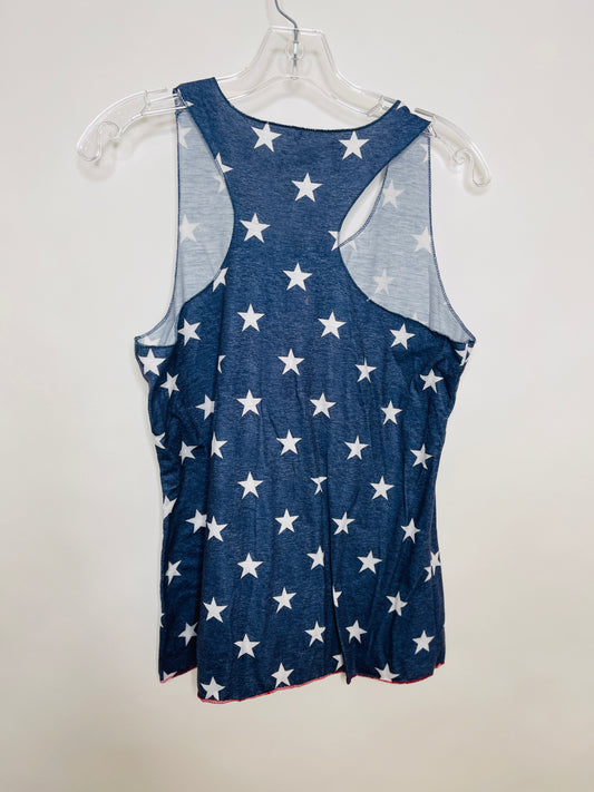 Red White and Blue Stars Racerback Tank - M/L