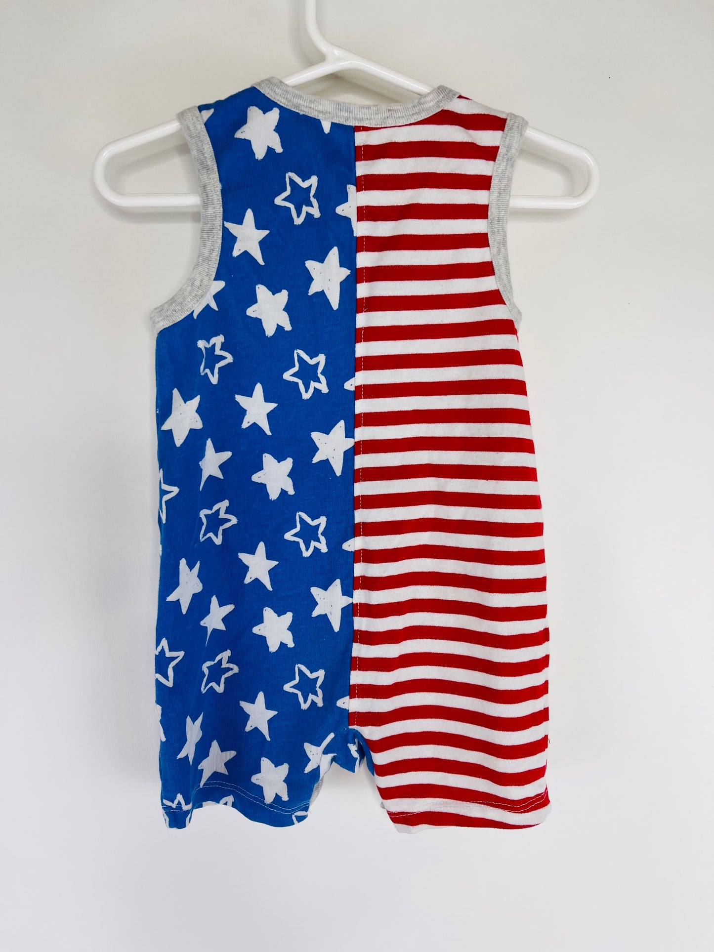 Half and Half Stars and Stripes Romper - 12 Month