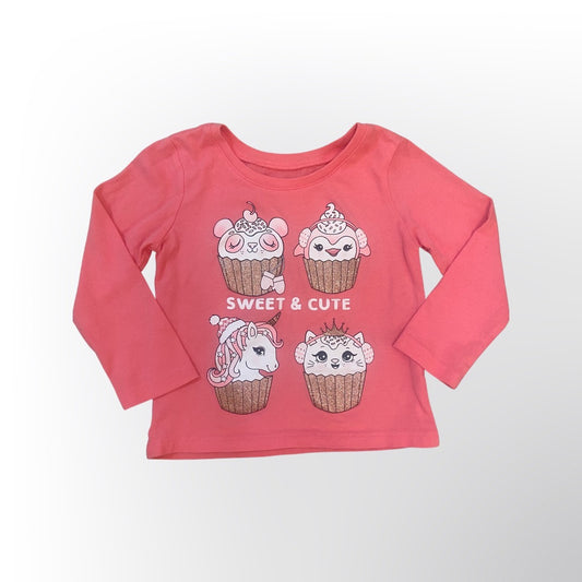 Sweet and Cute Cupcake Long Sleeve- 18/24 Months