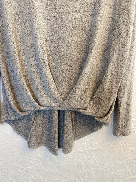 Soft Heather Gray High-Low Sweater- S