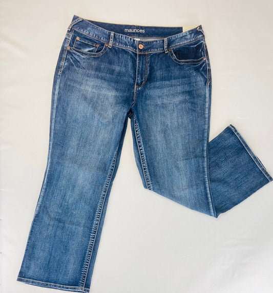 Mid Rise Slim Boot Cut Jeans -NWT- 22 Short