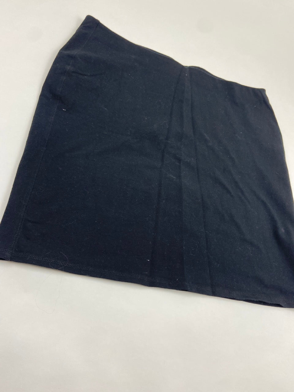 Black Cotton/Spandex Blend Mini Skirt - XL