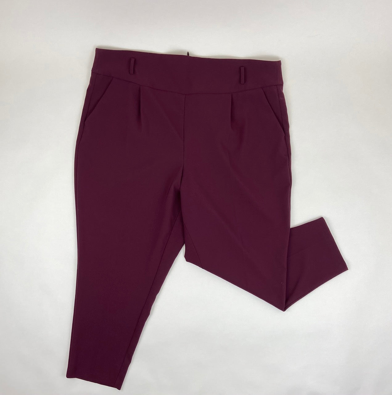 Burgundy Stretch Dress Pants - 24